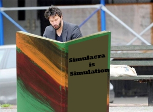 Oh, Mr. Reeves, catching up on your Simulacra/Simulation. Image hosted on Tumblr.